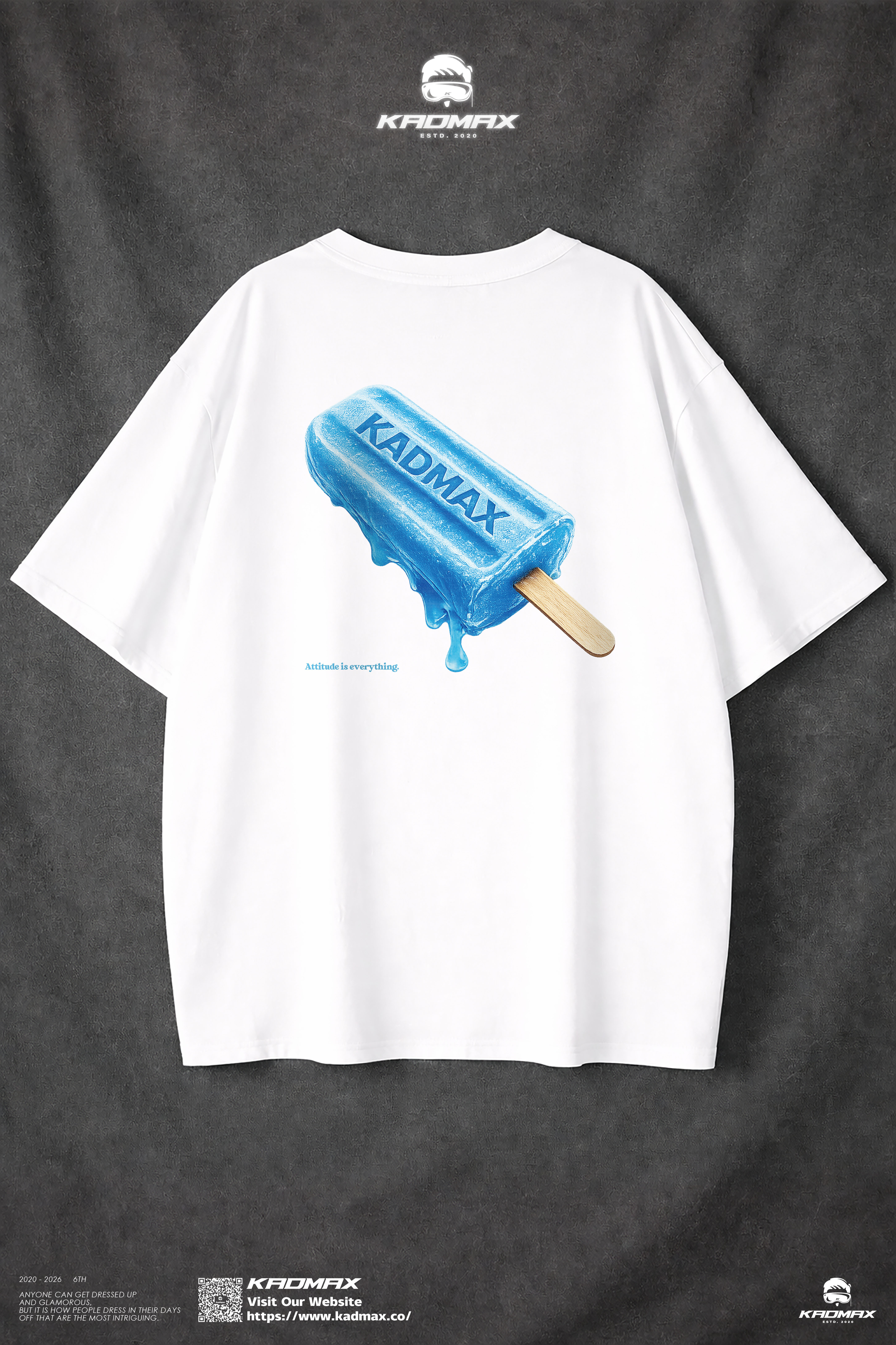 KADMAX大尺碼-大碼夏日融化冰棒短袖TEE〈KMSS2604〉