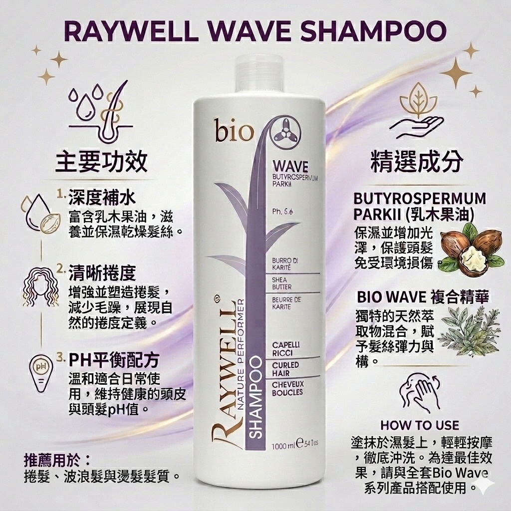 Raywell Bio WAVE Shampoo 250ml / 1000ml