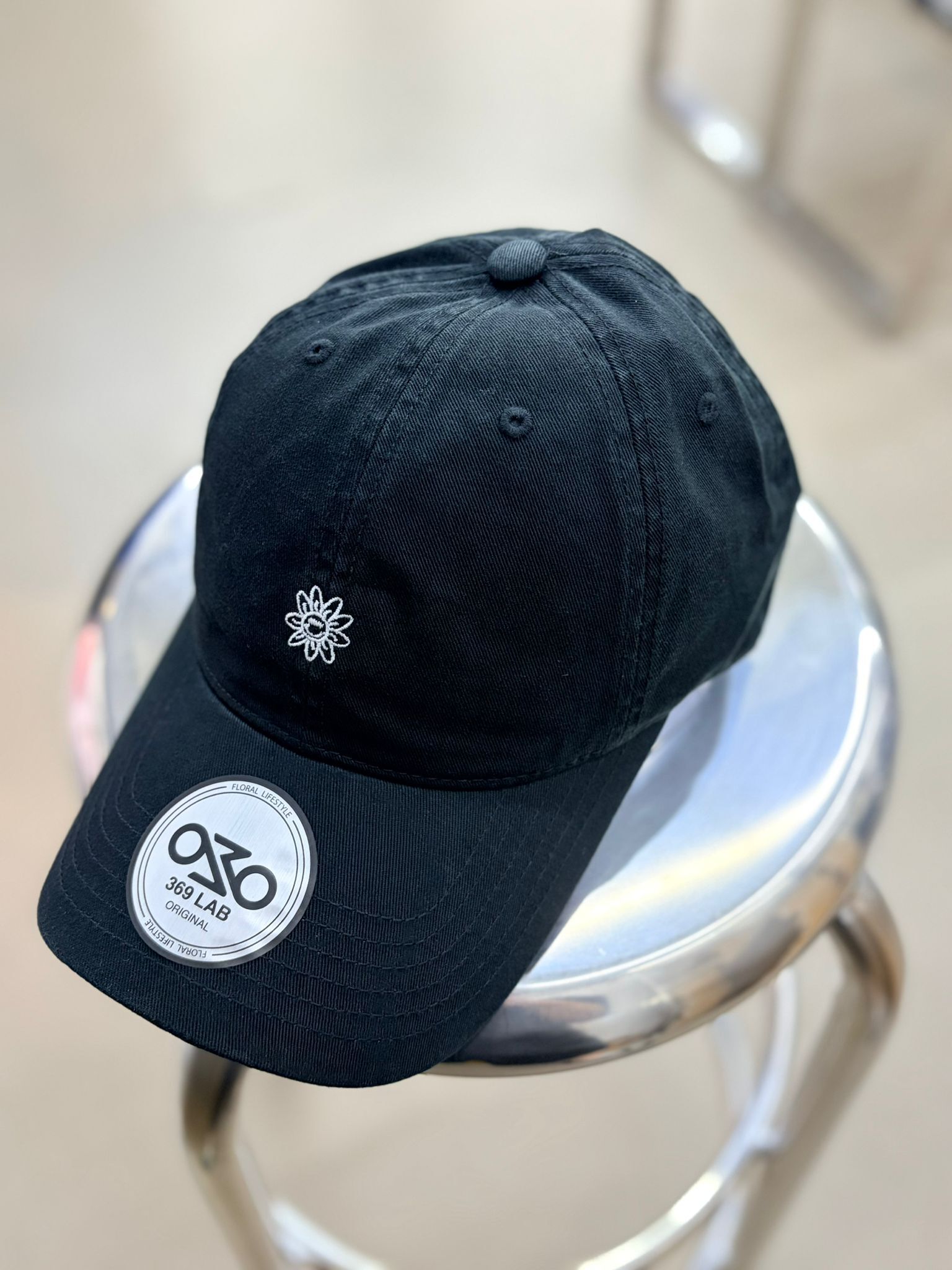 369Lab Mono mini baby flower cap - BLACK | 2S6CAP003