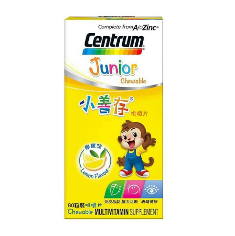 善存小善存檸檬味咀嚼片 80粒