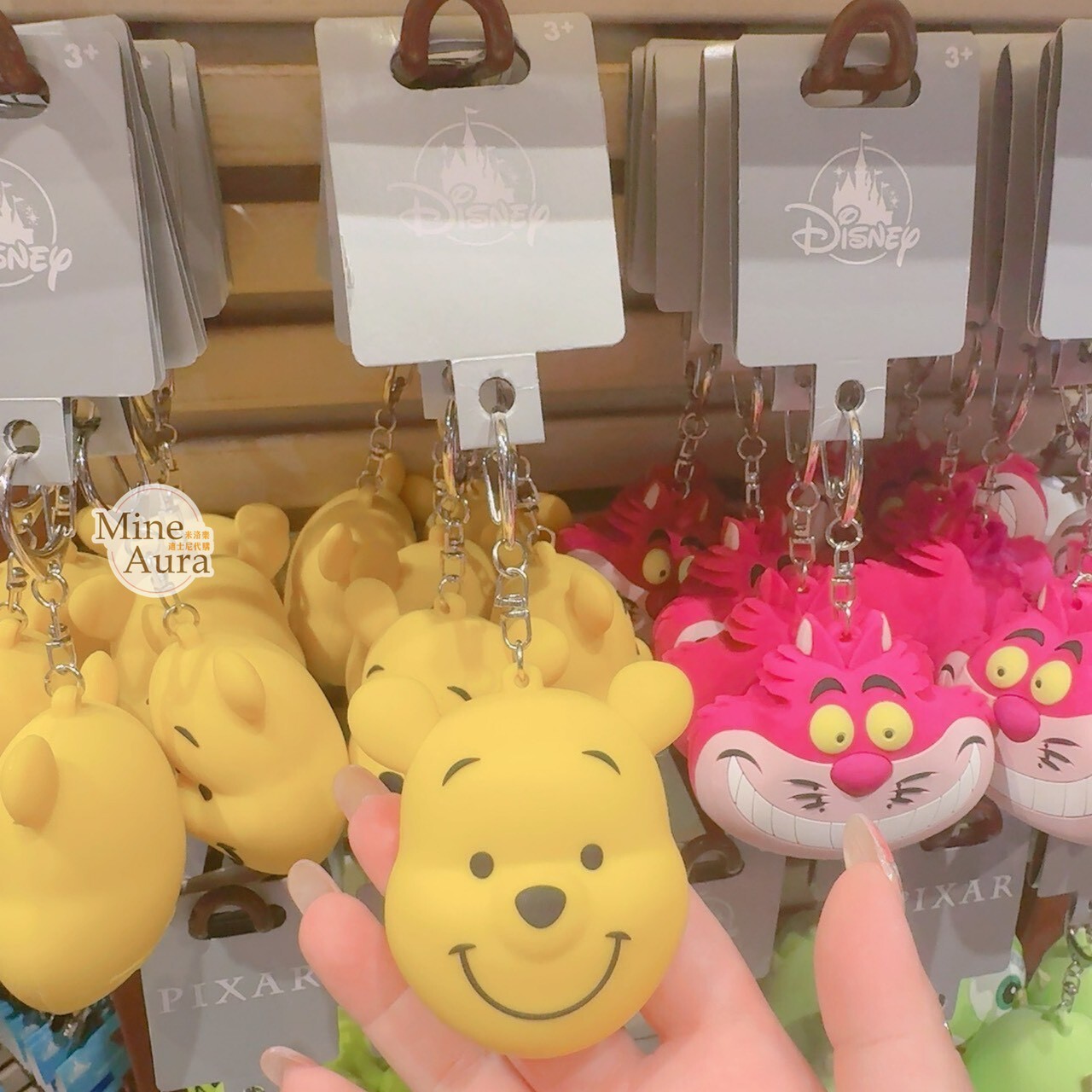 小熊維尼 Winnie the Pooh 立體大頭 造型 鑰匙圈 吊飾 -香港迪士尼樂園
