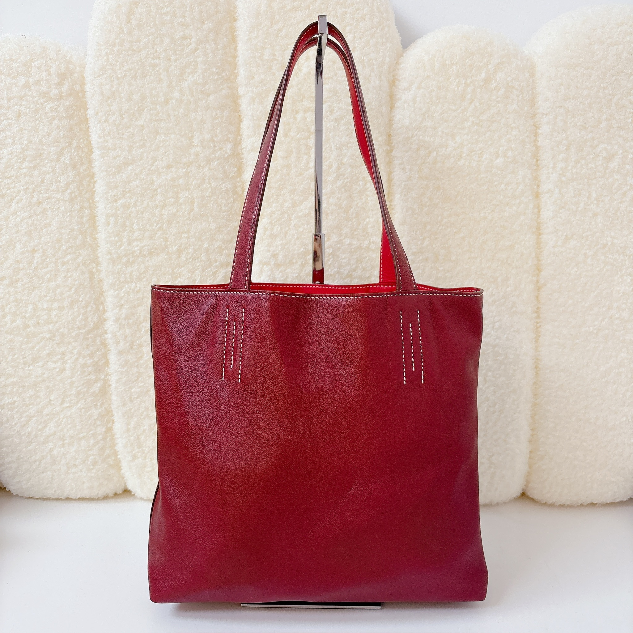 Hermès Double Sen Tote Bag - Bordeaux