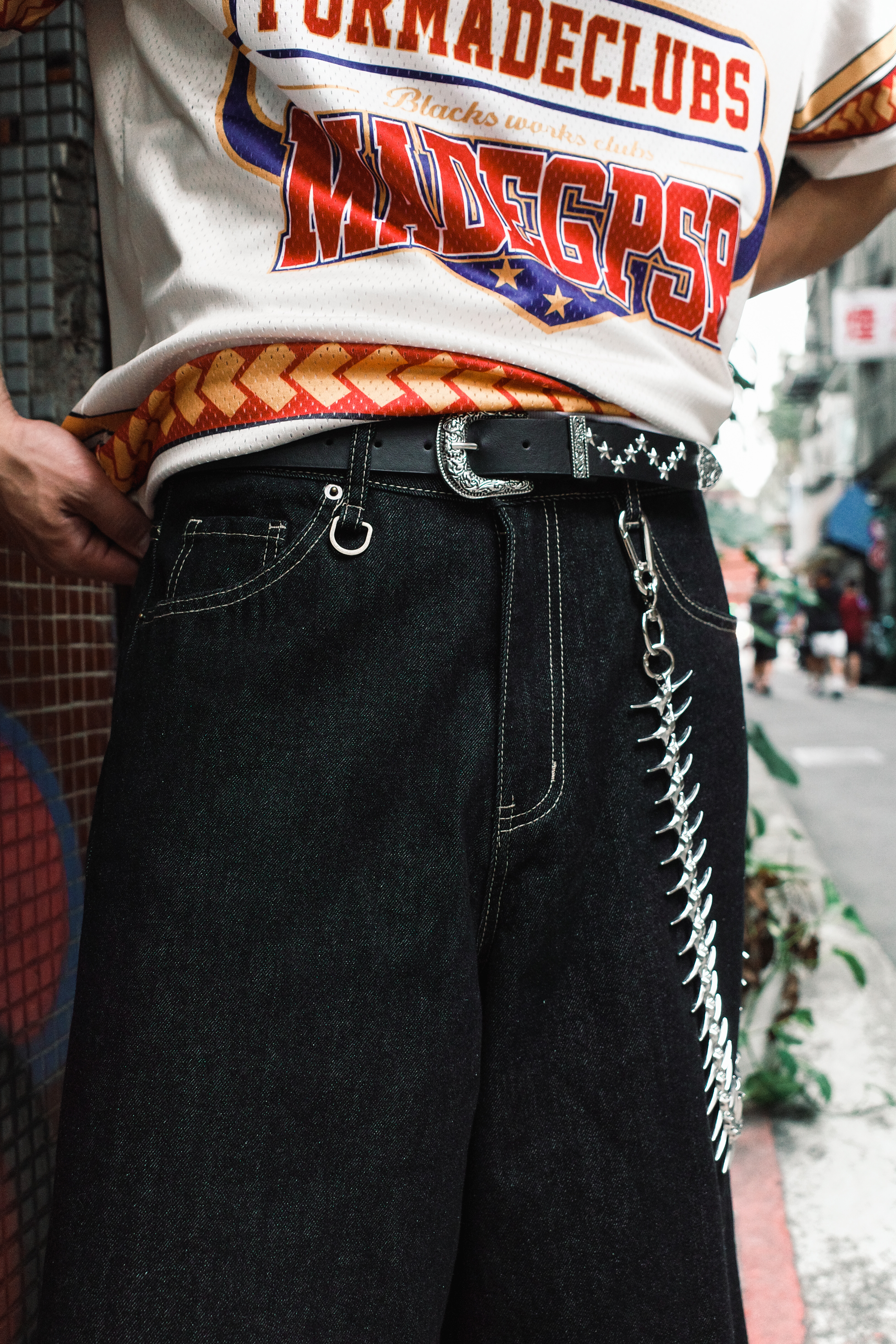 『Always_Good』原色 掛環 七分 牛仔 短褲