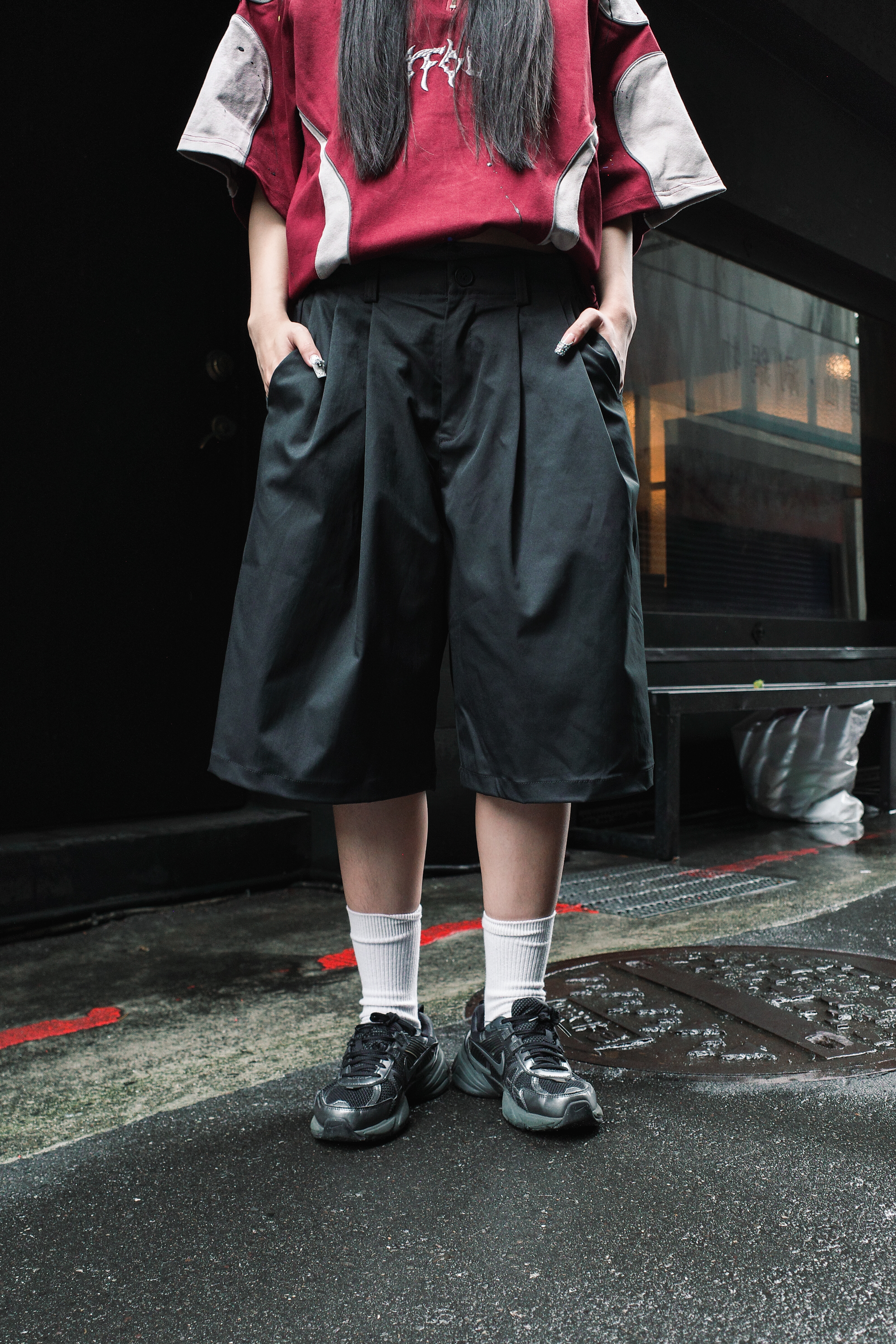 『Always_Good』百搭款 打摺 立體剪裁 六分 短褲