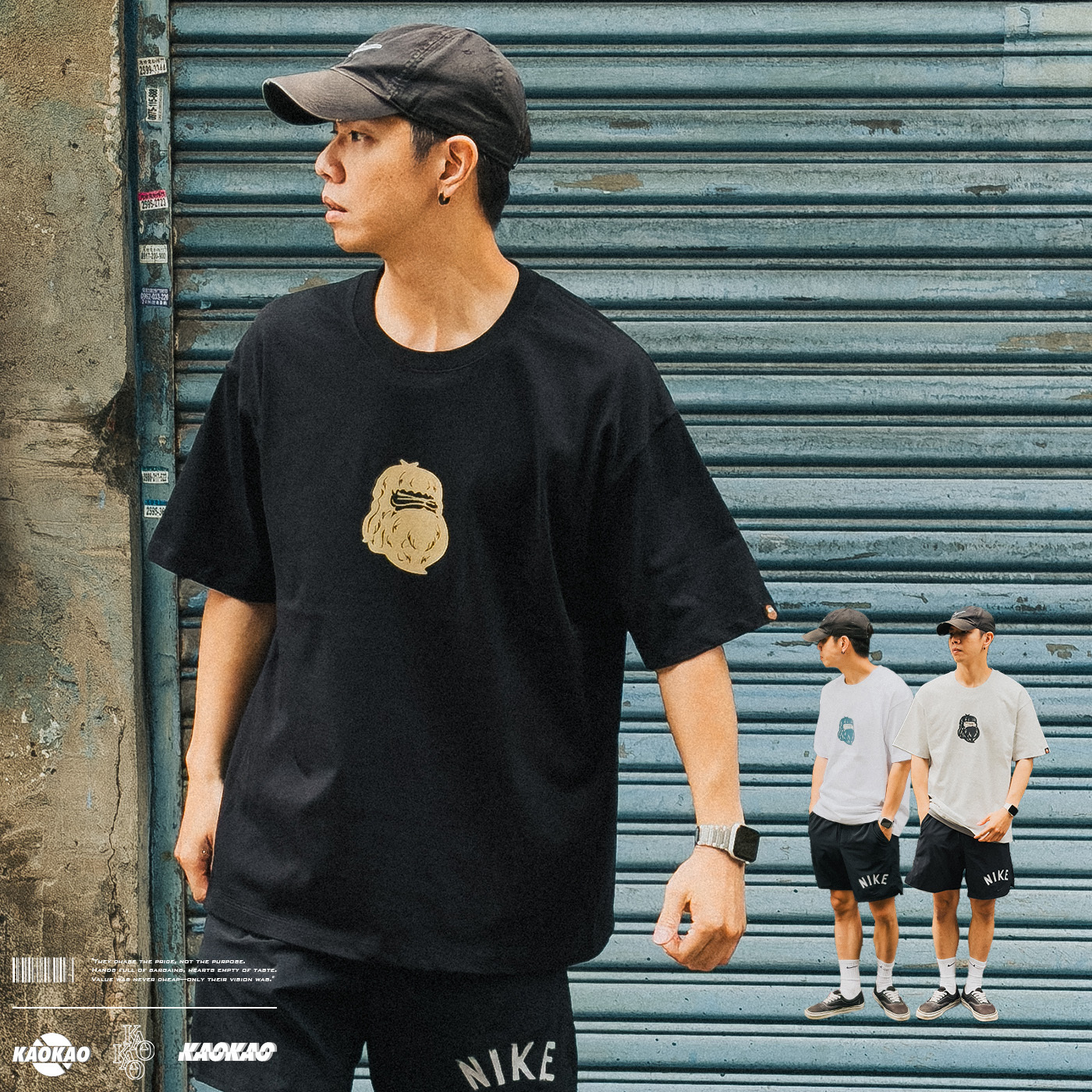 預購 香港IT集團 FGXX 猿人 Fingercroxx 純棉 圓領 落肩 短袖 T恤 男女同款【FGXTEW0000070】