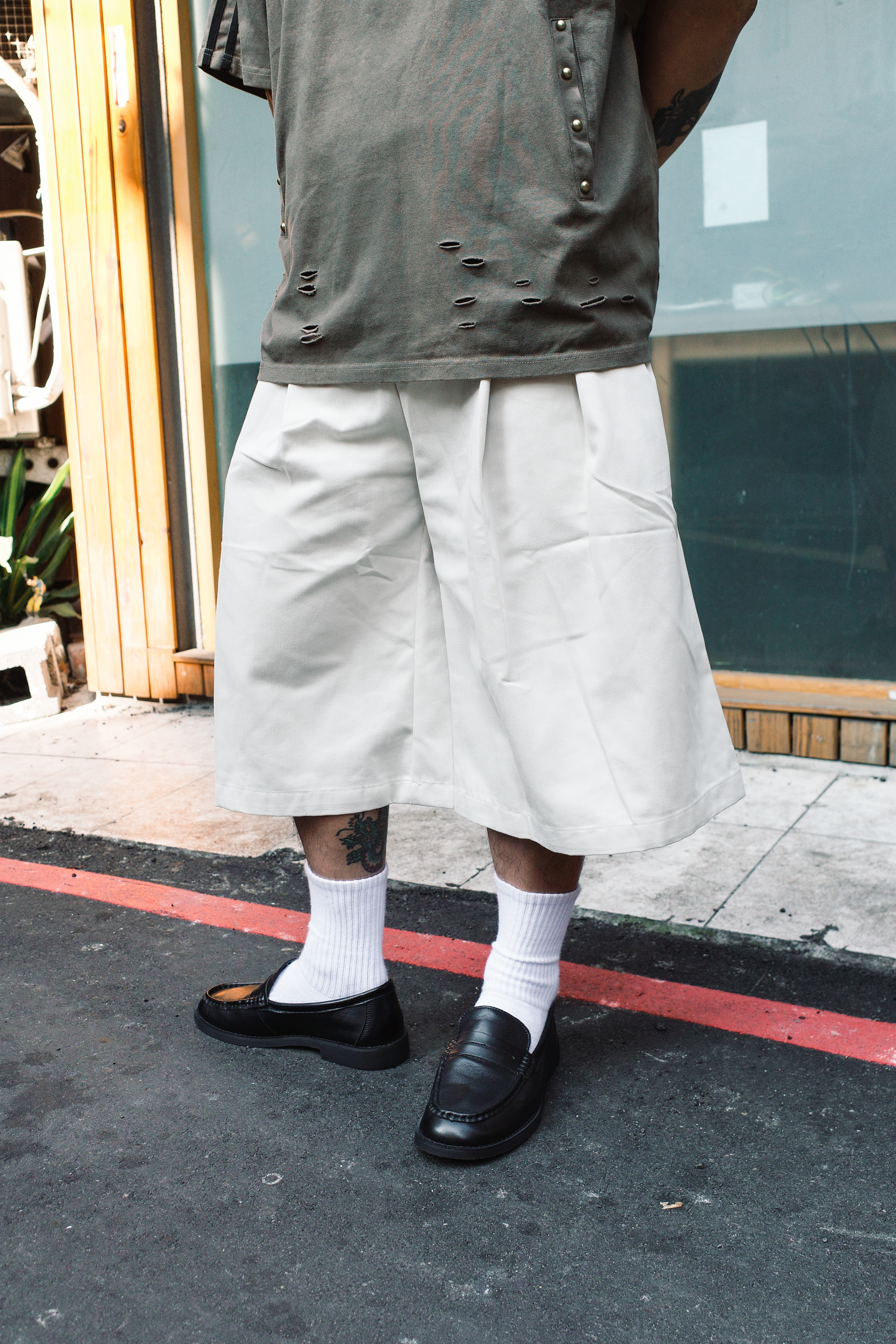 『Always_Good』打摺 闊腿 重磅 七分 短褲