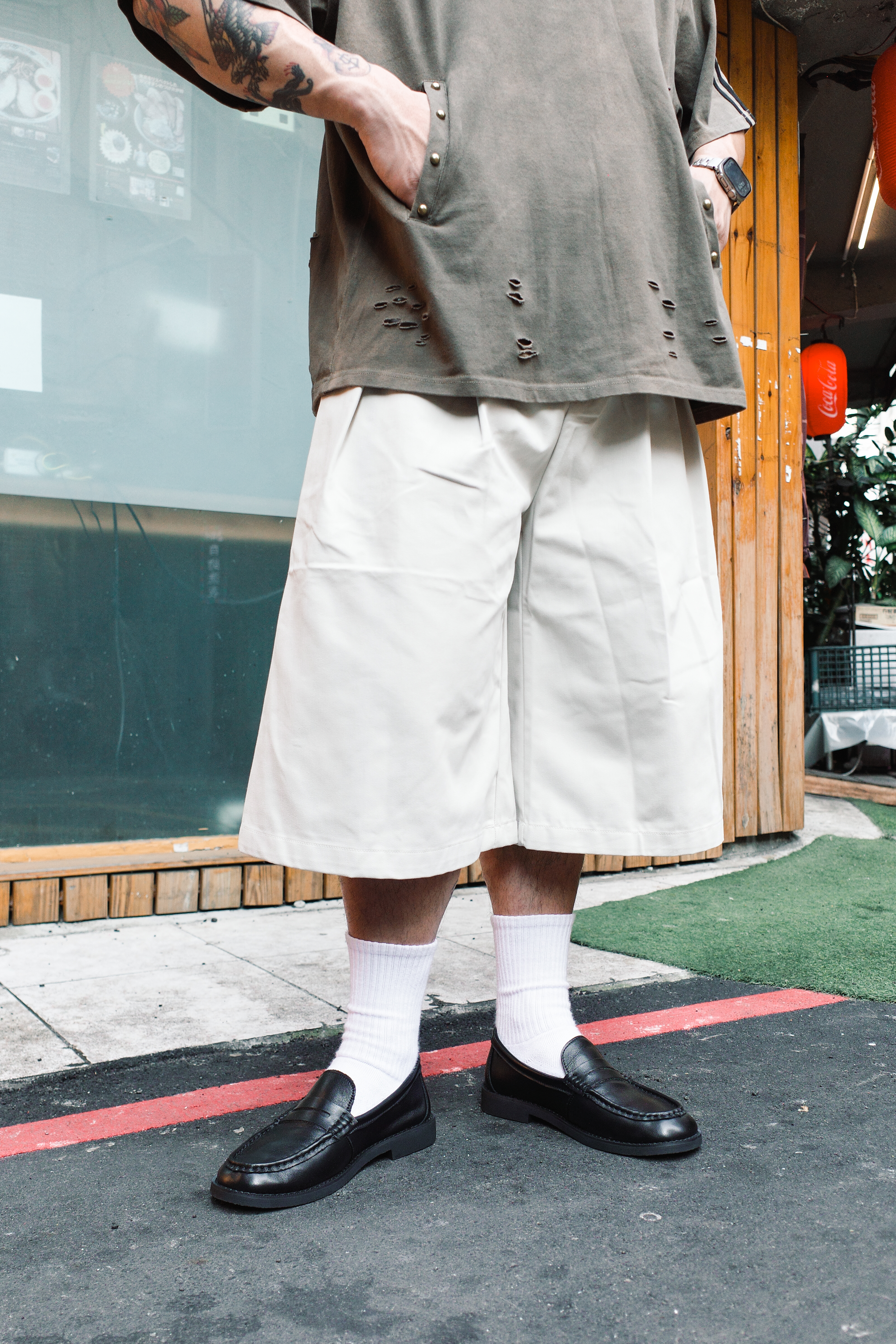 『Always_Good』打摺 闊腿 重磅 七分 短褲