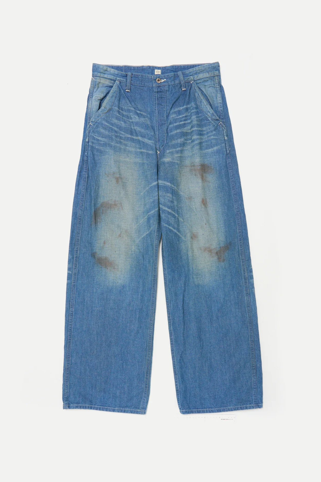 TAIGA TAKAHASHI LOT.717 DAMAGED PAINTER PANTS WITH BUCKLE