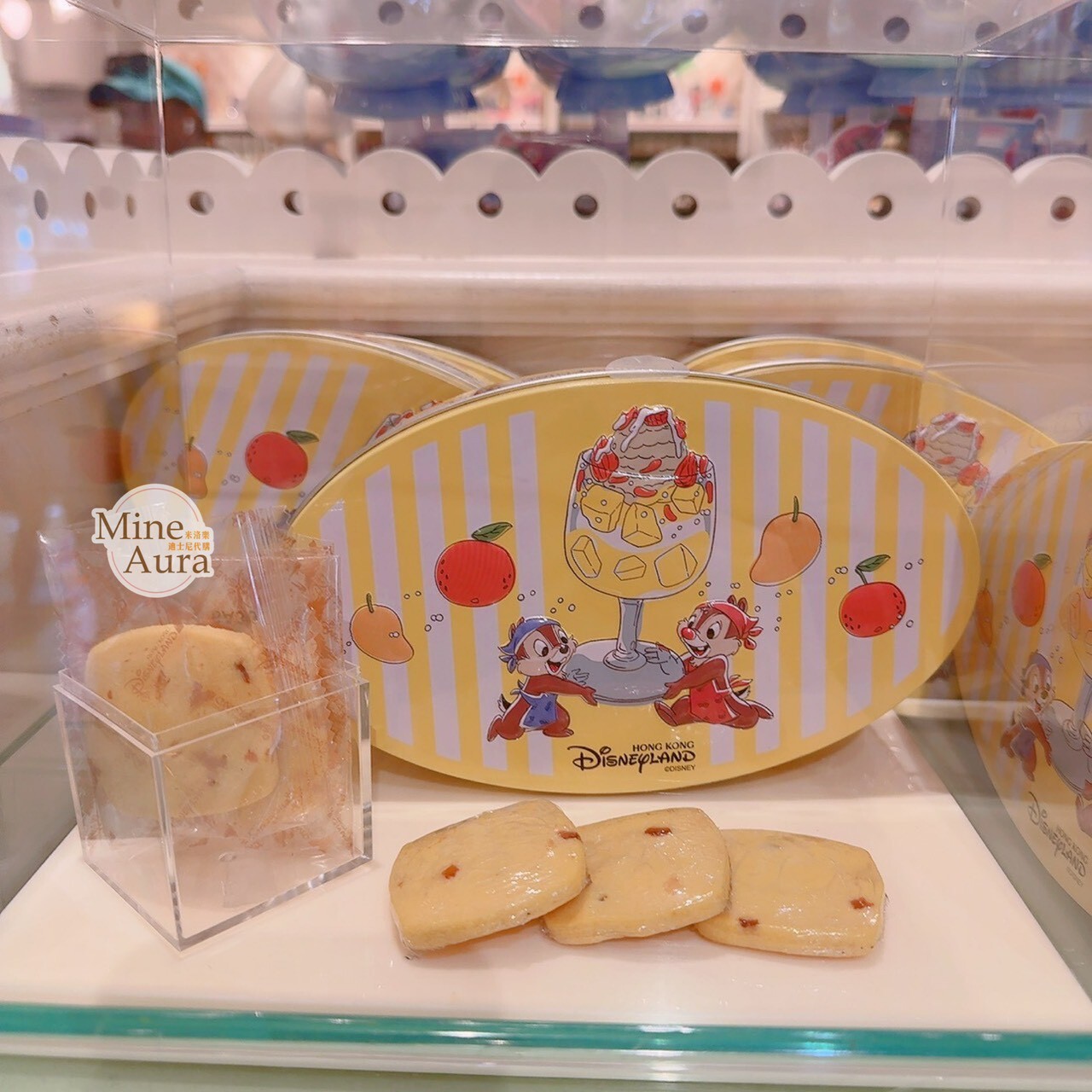 港式美食系列 奇奇蒂蒂 Chip 'n Dale 餅乾 鐵盒 -香港迪士尼樂園