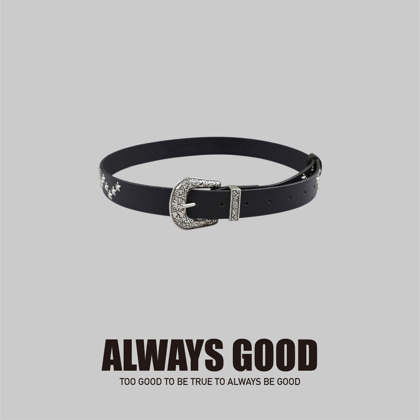 『Always_Good』卯釘 星星 金屬 腰帶