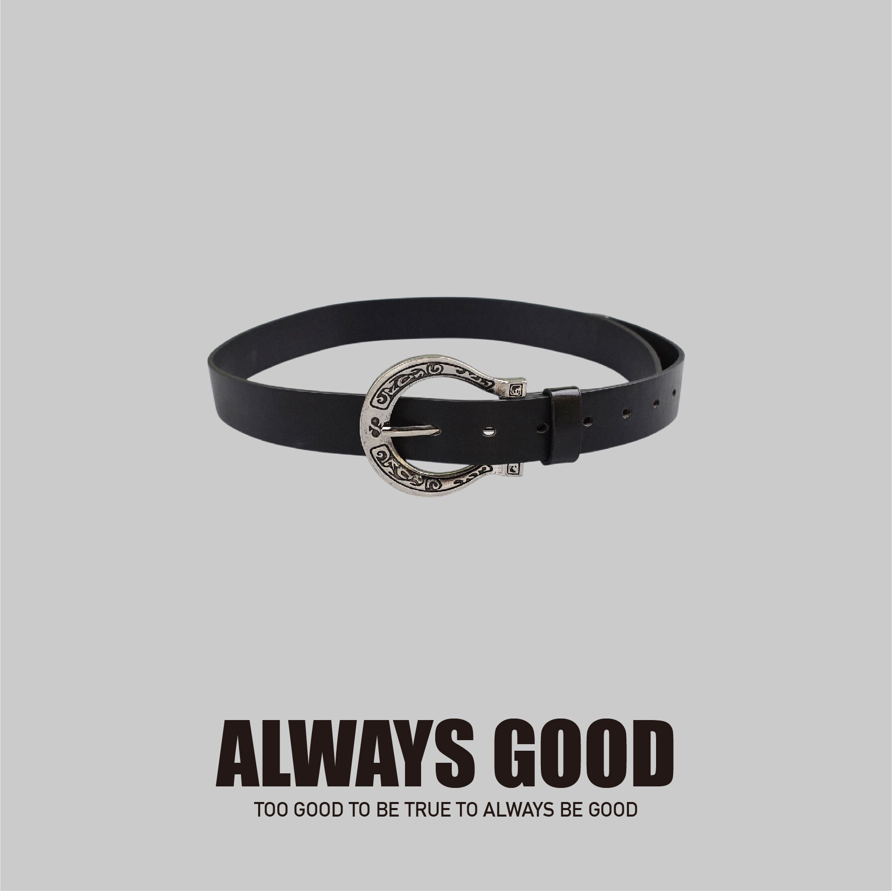 『Always_Good』馬蹄鐵 雕花 腰帶
