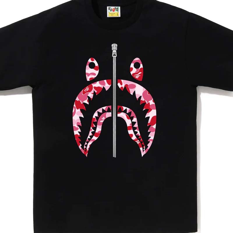 BAPE Abc Camo Shark Tee 粉紅迷彩 鯊魚 短袖 黑色 BAPE-625 [台灣現貨]