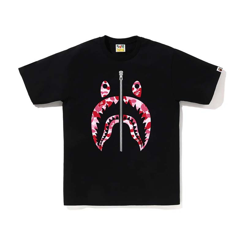 BAPE Abc Camo Shark Tee 粉紅迷彩 鯊魚 短袖 黑色 BAPE-625 [台灣現貨]