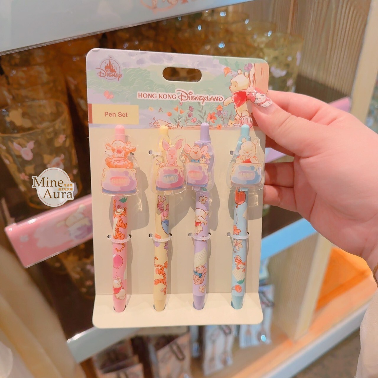 小熊維尼與好友們 甜蜜旅程 造型 圓珠筆 3入組 -香港迪士尼樂園