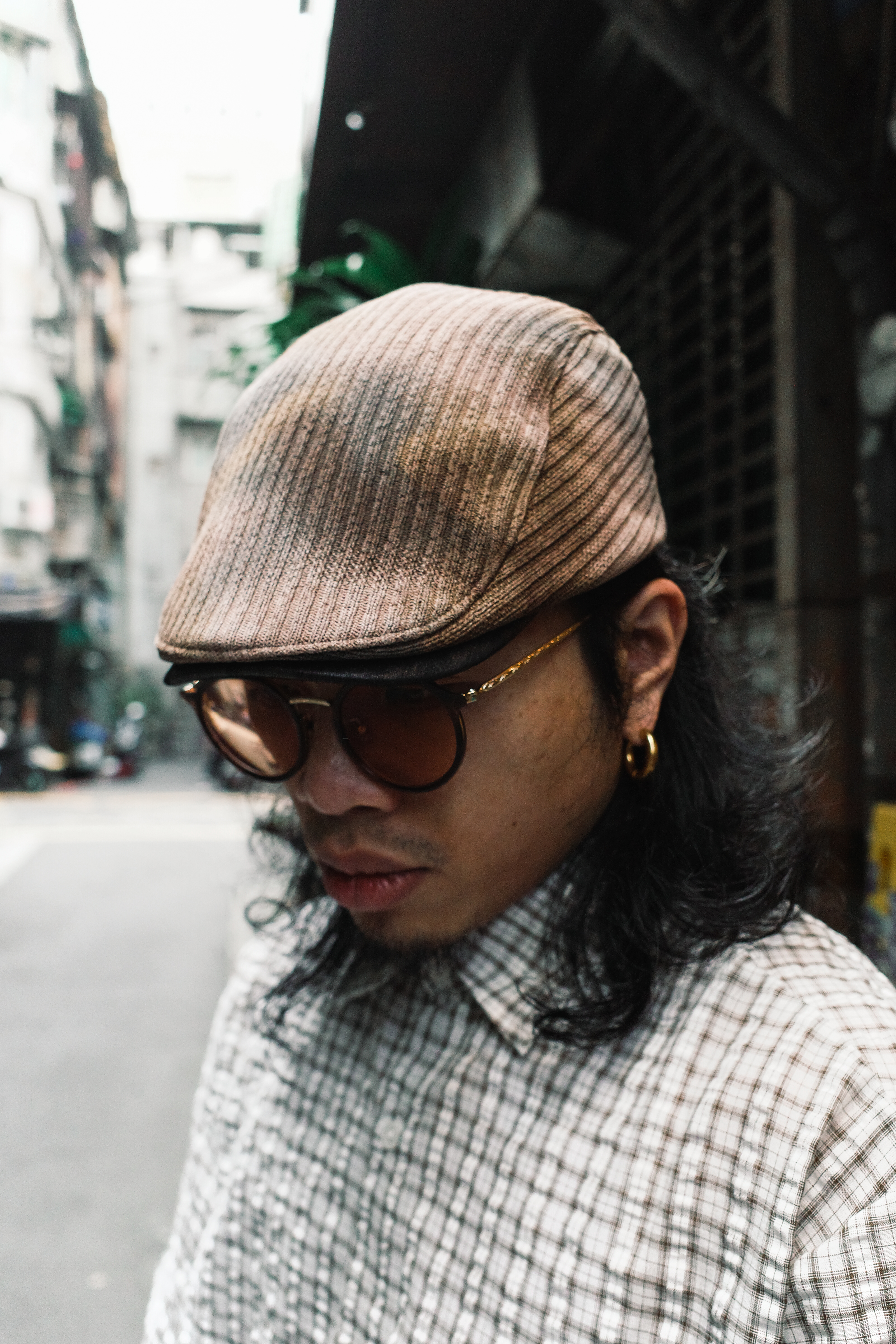 『Always_Good』暈染 針織 條紋 小偷帽