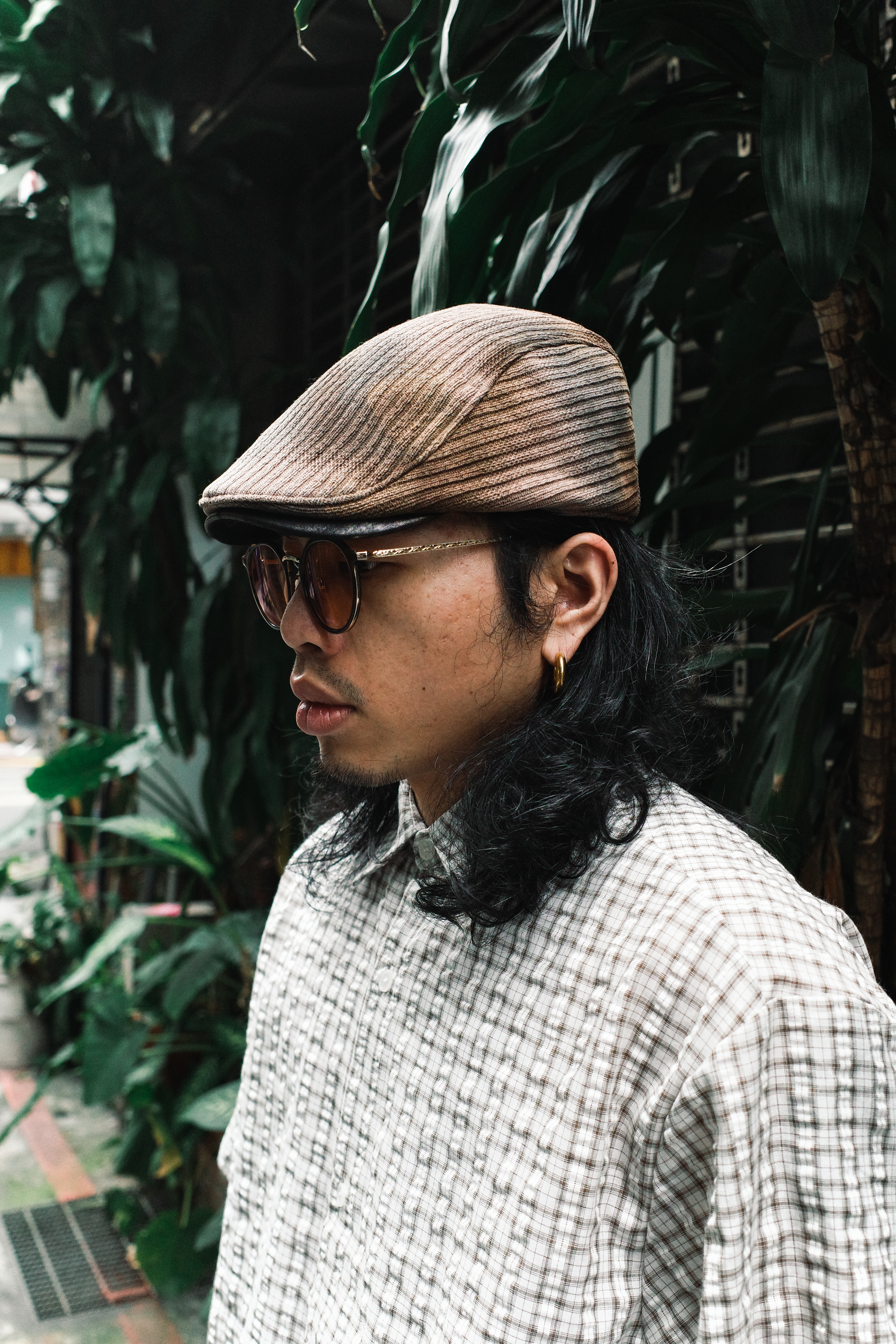 『Always_Good』暈染 針織 條紋 小偷帽