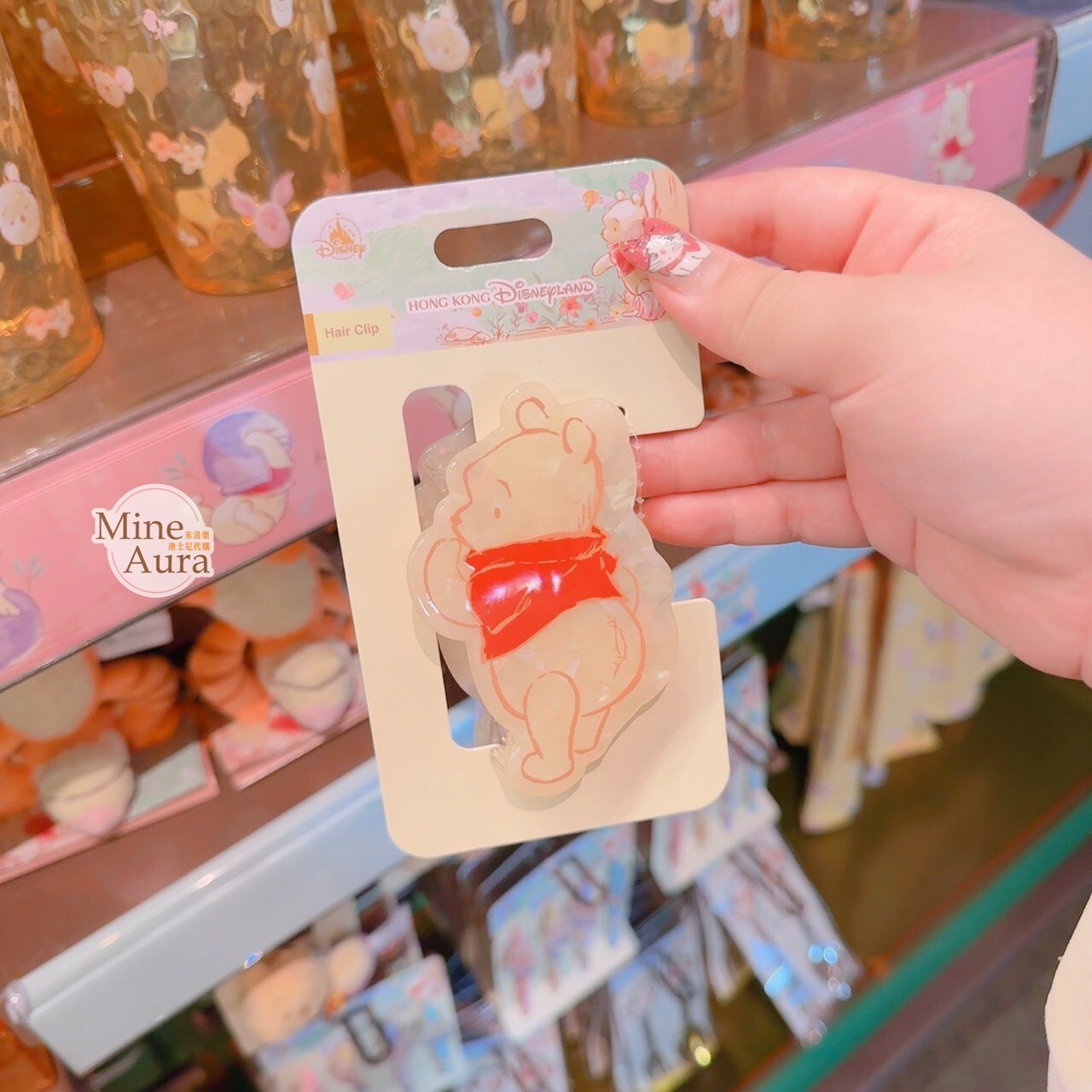 小熊維尼與好友們 甜蜜旅程 全身圖案 造型 髮夾 髮抓 鯊魚夾 -香港迪士尼樂園