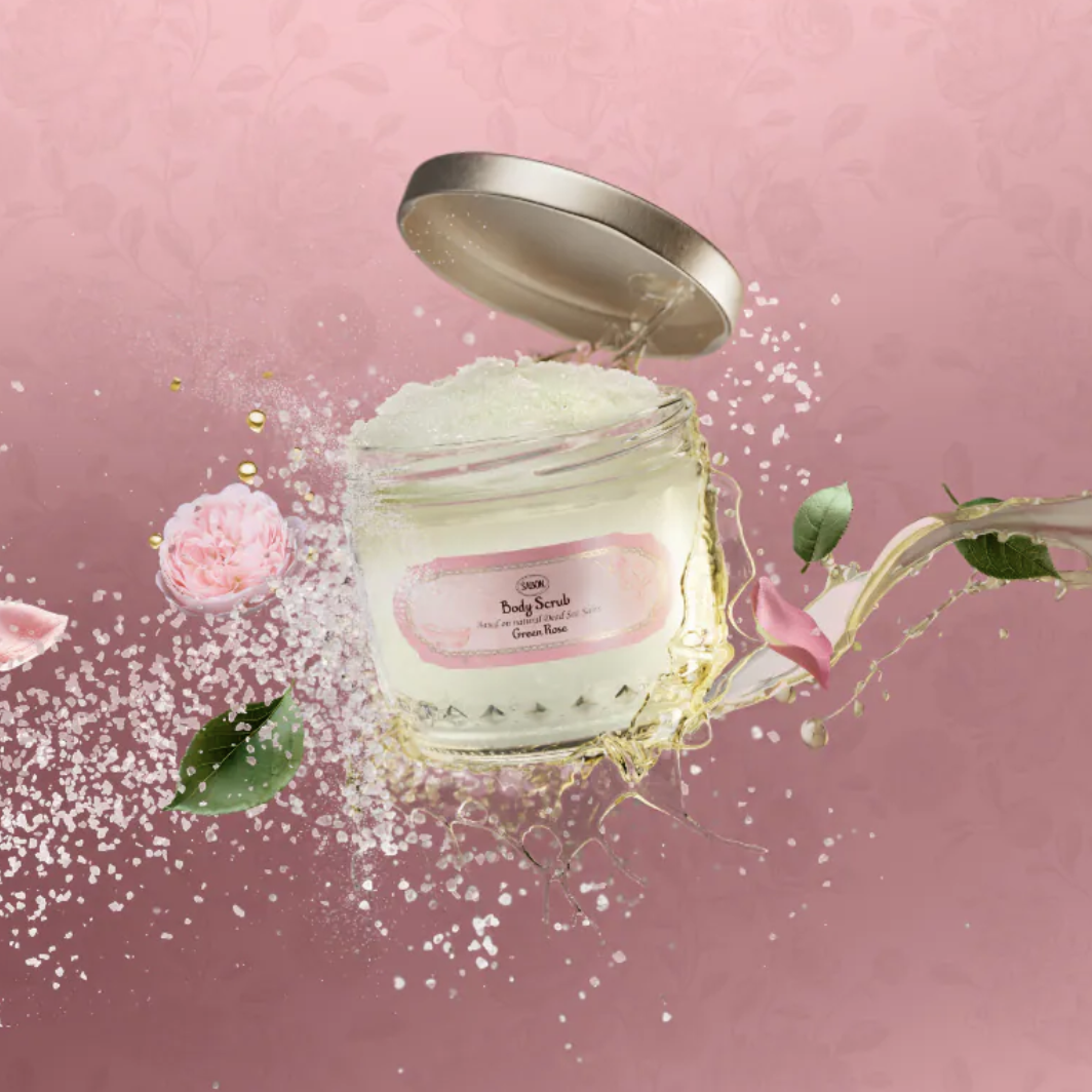 Sabon - 翠綠玫瑰死海鹽淨化修護身體磨砂 600g