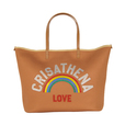 Crisathena Glam RainBow Love Large Tote Bag in Lt.Walnut CT-250412D-LT_WALNUT -M