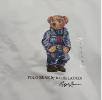 [S] PRL WHITE POLO BEAR SWEATSHIRT, 211785568003-WHITE (SRL260)
