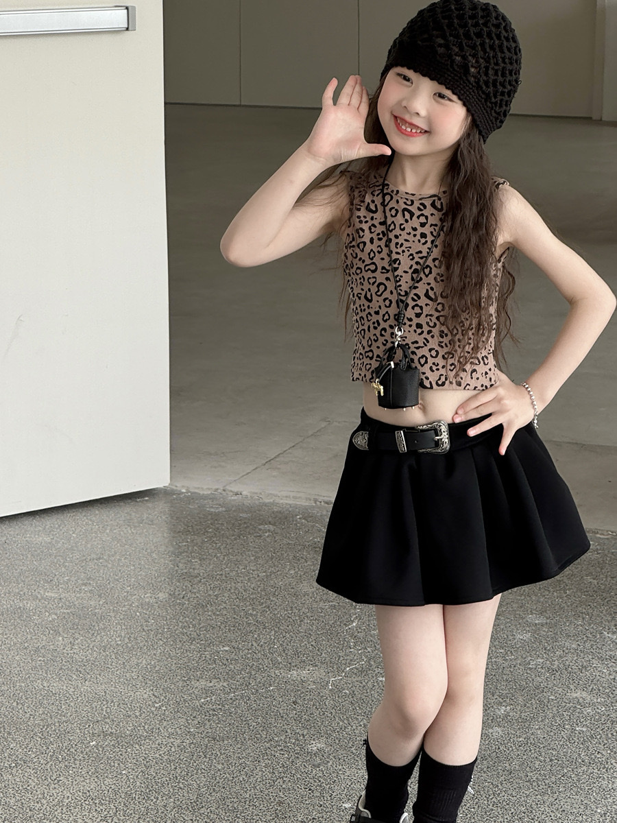夏季豹紋/蝴蝶結短版背心