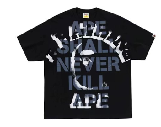 BAPE Spray Print College Relaxed Fit Tee
