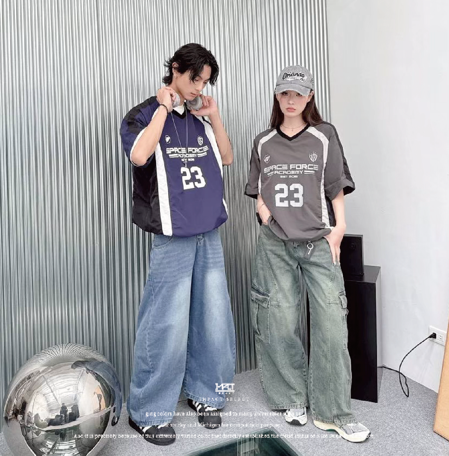 【賽車風衣】SPACE FORCE 23 撞色賽車衣 束口風衣 兩色 藍 灰