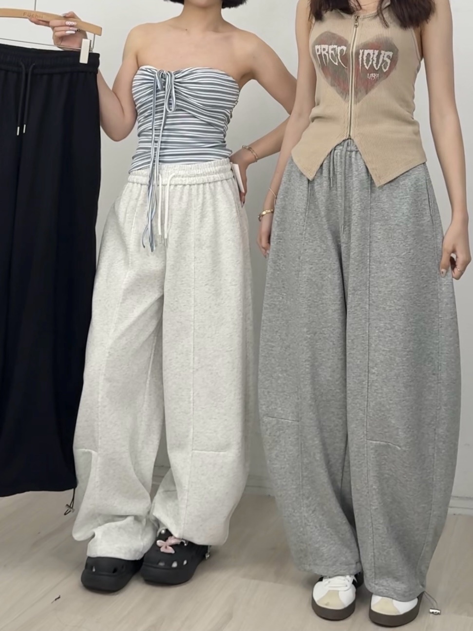 B107基本百搭款彎刀棉褲