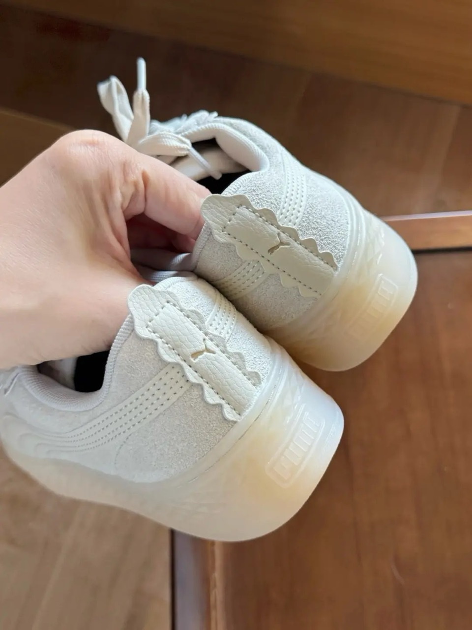 PUMA SMASH 米色 米白色 奶油色 增高 厚底 膠底 女鞋 406748-02 / 預購