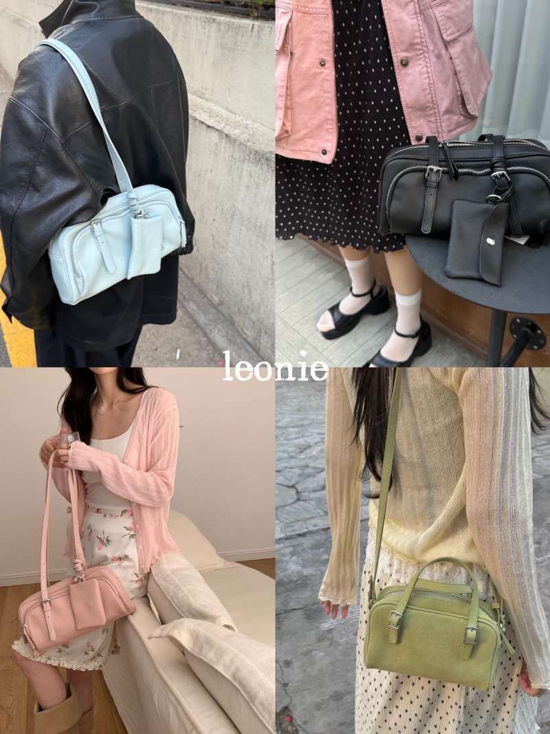 CC54 真牛皮長手柄拉鏈手袋 (優惠碼同充值購物金不適用)