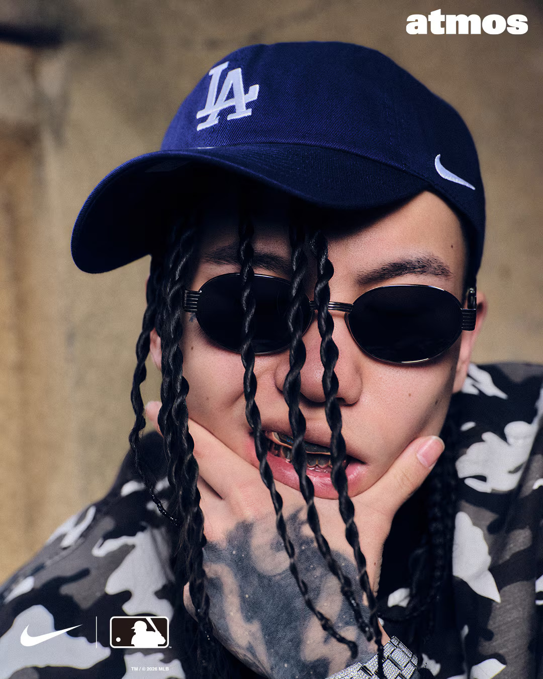 NIKE X MLB CAP DARK CINDER 聯名款 MLB 隊徽 刺繡LOGO老帽