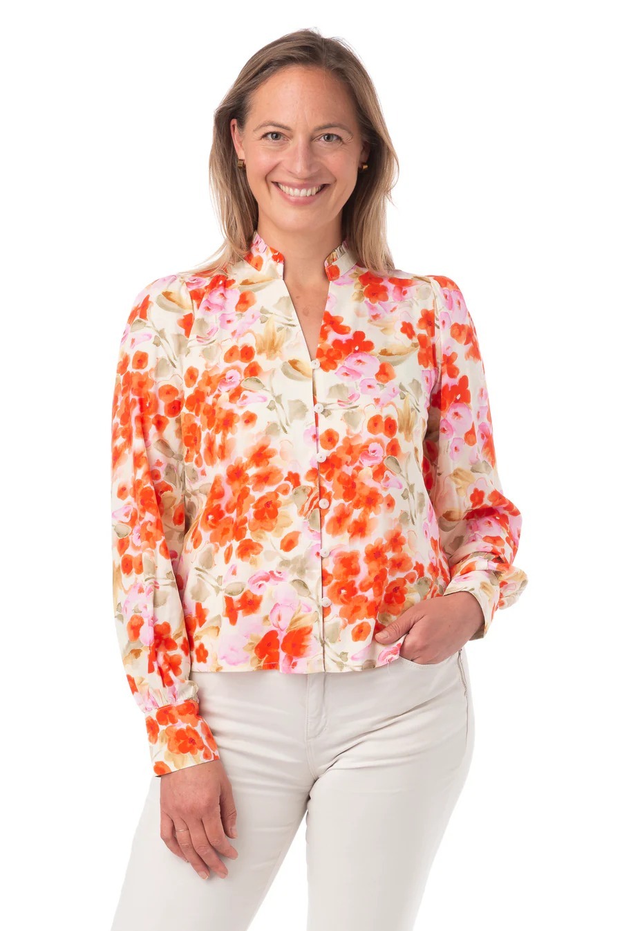 英國代購 - FRANCHETTI BOND Filide Ruffle Shirt