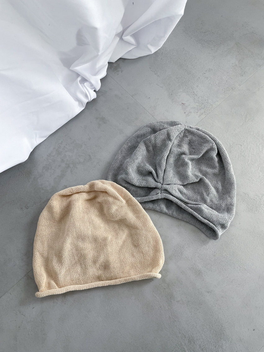 ruched back cooling knit beanie