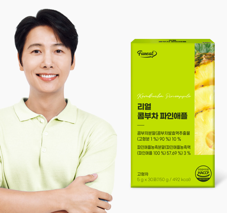 MP260413-F5-【韓國Funeat】 酵素碳酸real康普茶菠蘿味 (1盒30條)-(EXP-23/10/2027)