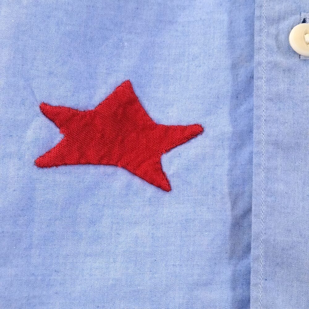 VISVIM LUNGTA STARS B.D SHIRT L/S (( USED A )) 中古美品 - BLUE SIZE 2 PRE ORDER ITEM (預訂中)