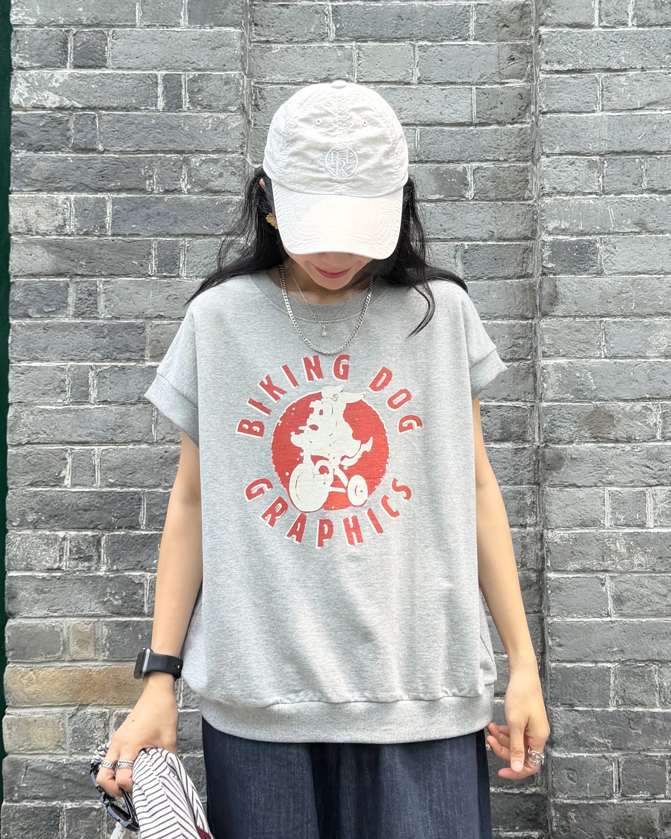 4月新品♥Biking Dog cotton tee