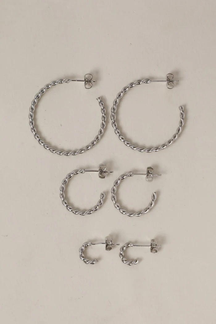 Waekura Earrings Narcisse M Palladium (WA122)