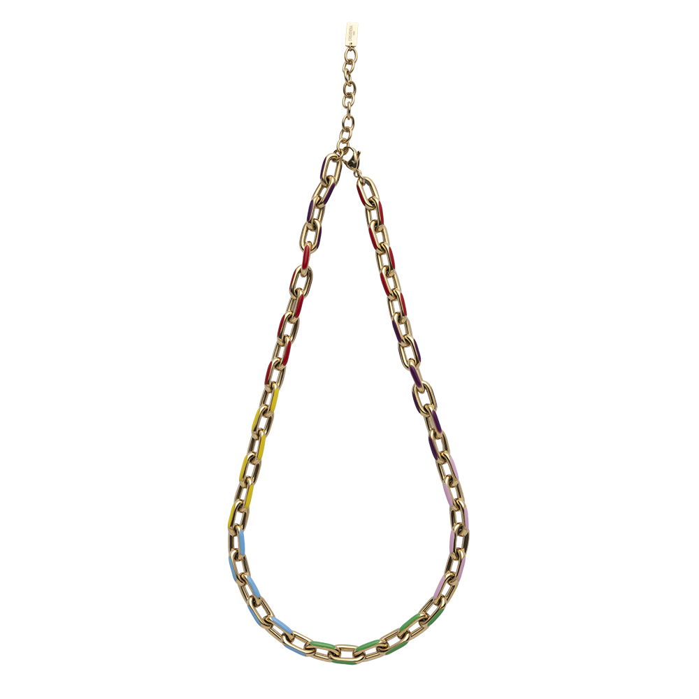 Crisathena Enamel Le Figaro Large necklacein Multi,Gold CT-EB4533L-C -M