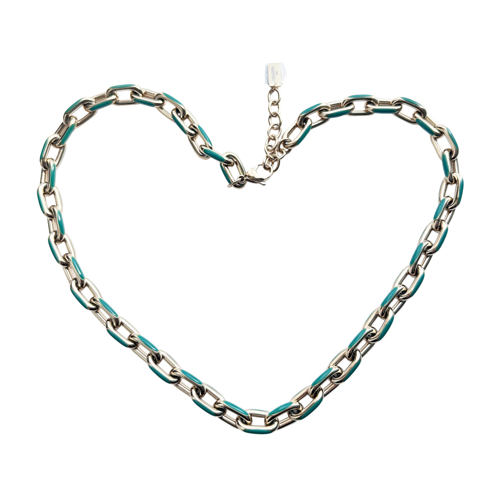 Crisathena Enamel Le Figaro Large necklacein Green,Gold CT-EB4533L-G -M
