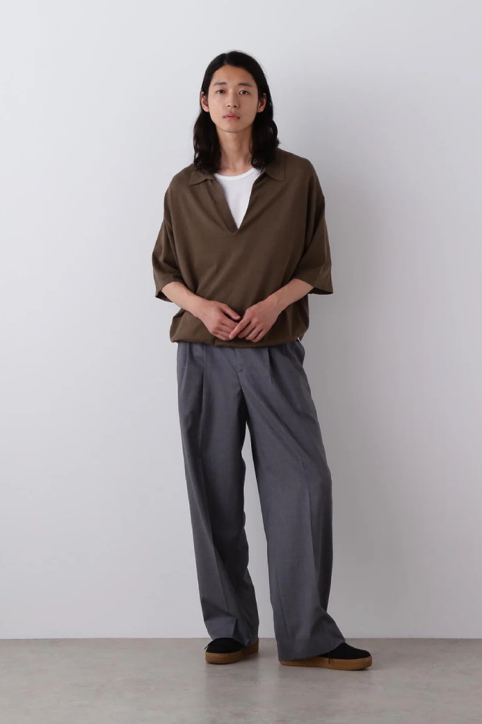 YLÈVE SUPER120'S CHAMBRAY WOOL 3TACK TR