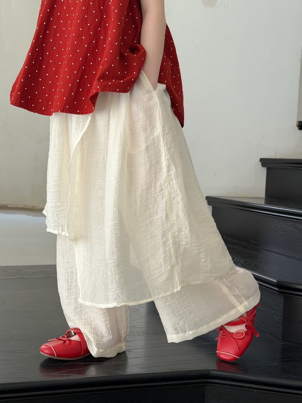 不規則設計感寬褲