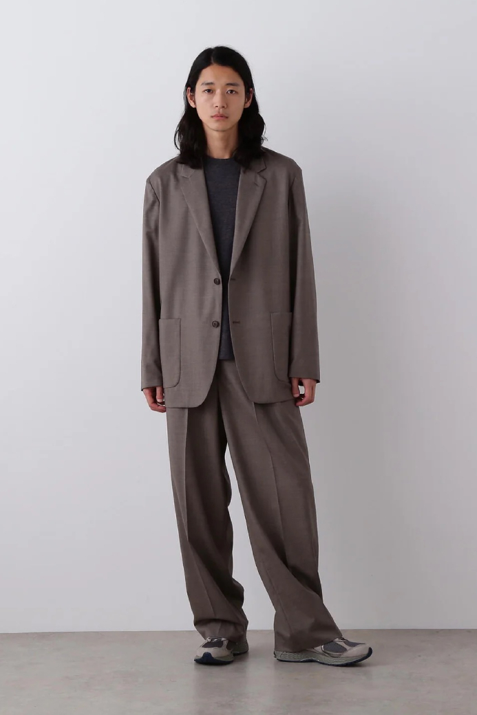 YLÈVE SUPER120'S CHAMBRAY WOOL 3TACK TR