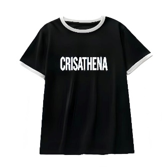 Crisathena Graffiti T-Shirt in Black,White CT-CH2622-BLK_WHT -M