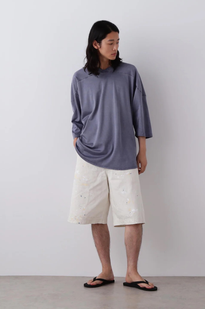 YLÈVE HAND PAINT DENIM SHORTS (2COL)