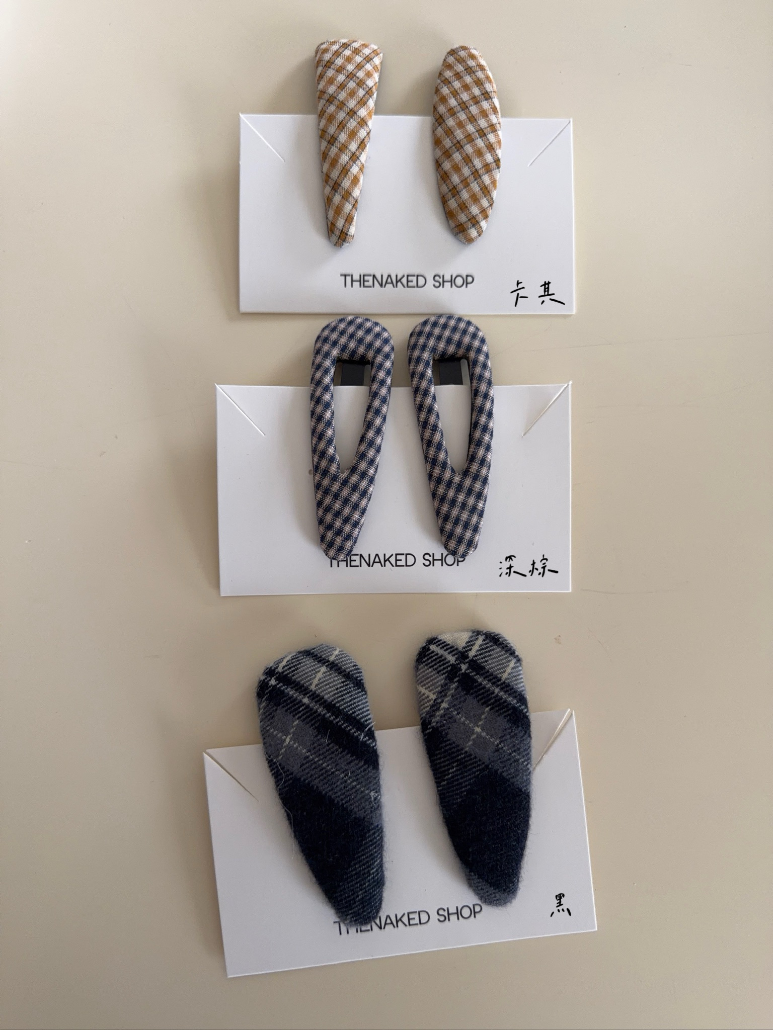 A91/格紋髮夾（同色兩入一組不可拆）