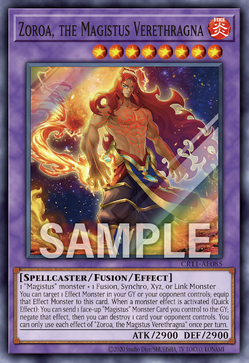 CR11-AE085 (SR)Zoroa, the Magistus Verethragna(龍王絕火 鎖羅亞)