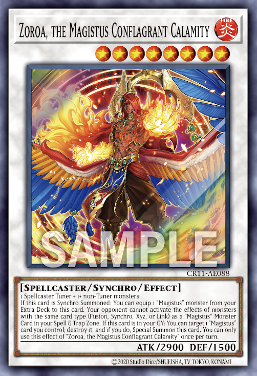 CR11-AE088 (SR)Zoroa, the Magistus Conflagrant Calamity(絕火的魔神 鎖羅亞)