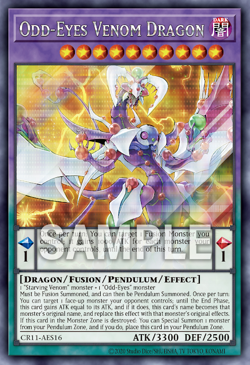 CR11-AES16 (SER)Odd-Eyes Venom Dragon(霸王紫龍 異色眼毒龍)