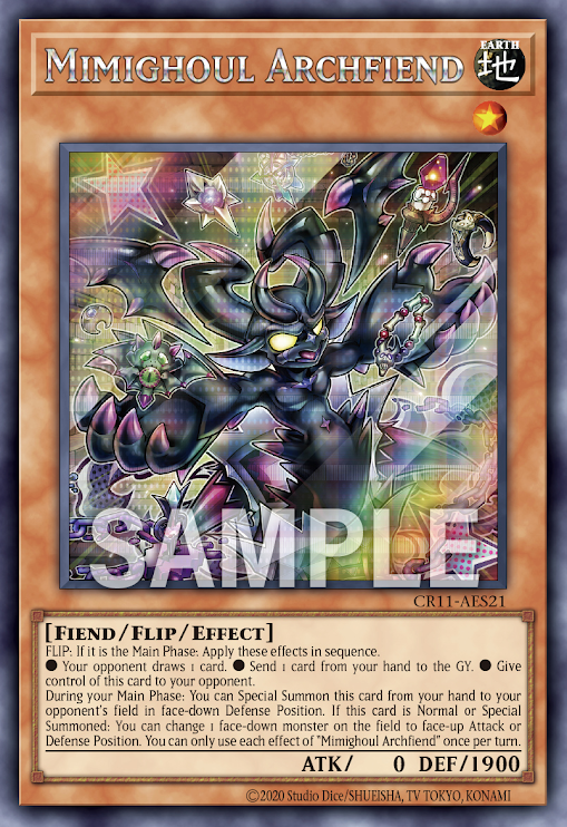 CR11-AES21 (SER)Mimighoul Archfiend(寶箱食屍鬼 惡魔)
