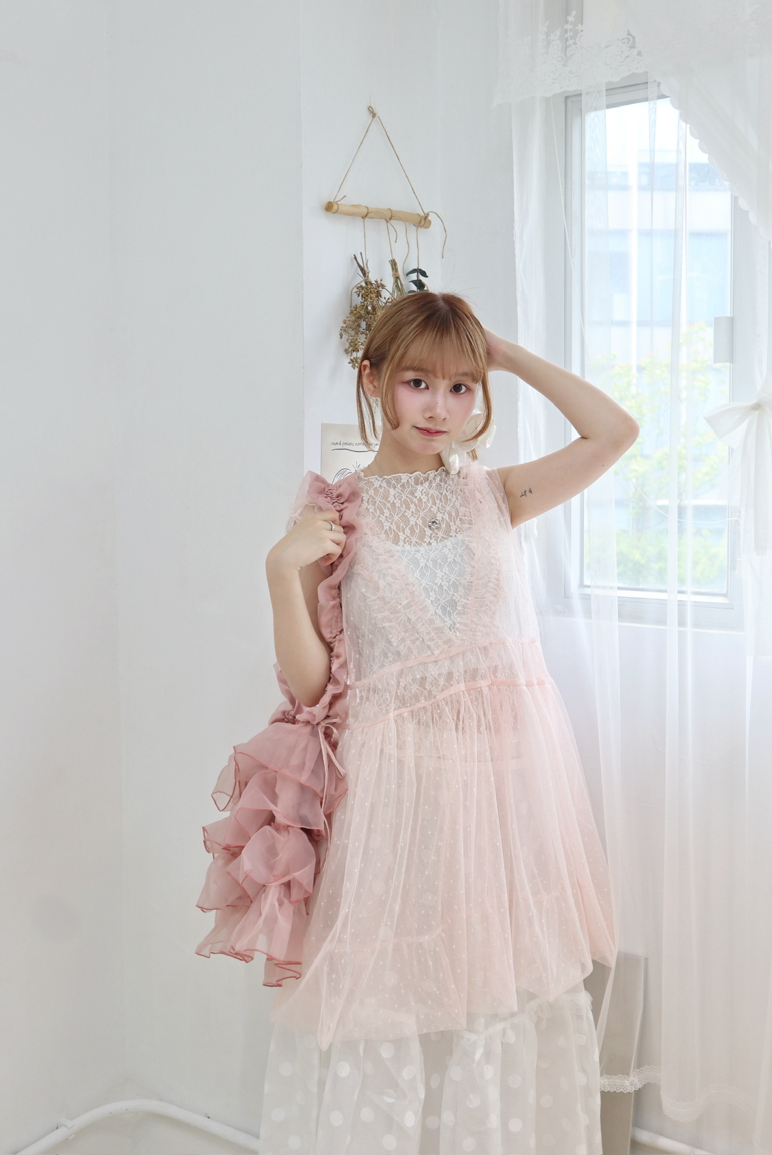 精緻~ Bling bling Ruffles Balloon外搭 三色入